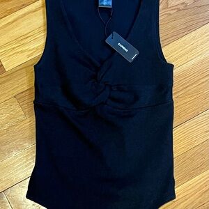 Twist front tank bodysuit